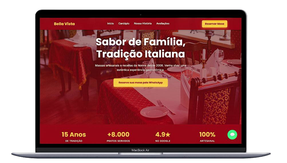Projeto de site para restaurante