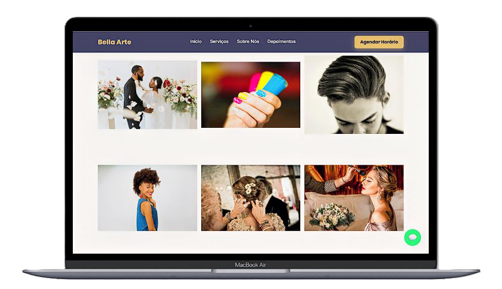 Projeto de site para salão de beleza